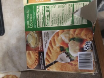 Verbraucherbewertung – Lebensmittelsicherheit Marie Calendars frozen chicken pot pie,  Sam's Club, New Hampshire, USA Cooked a frozen Marie calend... Foto #2