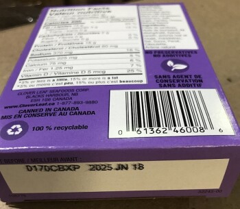 食品召回 Clover Leaf Sardines Boneless Fillets - recalled due to potential presence of dangerous bacteria The... 照片 #4