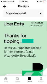 Verbraucherbewertung – Lebensmittelsicherheit Tim Hortons, Wyandotte Street West, Windsor, ON, Canada Breakfast Homestyle Biscuit and Large Double... Foto #2