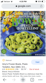 Amy’s Pesto Tortellini, Walmart Supercenter, 4611 MN-29, Alexandria, MN 56308, United States photo #1