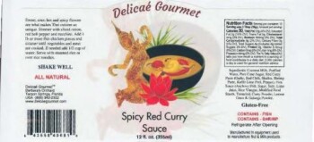 Food Recall Delicae Thai Peanut Sauce, Spicy Red Curry Sauce - recalled due to Undeclared Shrimp Company name: D... photo #2