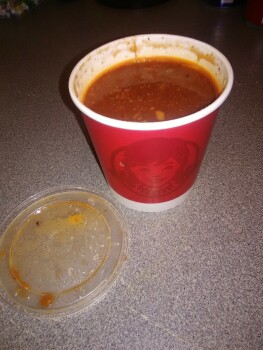 Consumer Review - Food Safety Wendy's, 6324 Dixie Highway, Bridgeport charter Township, MI, USA chili Purchased two large chili at... photo #2