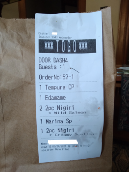 消费者评论 - 食品安全 San Sai Japanese Grill, Northwest 21st Avenue, Portland, OR, USA Sushi Used doordash around 7pm The... 照片 #2