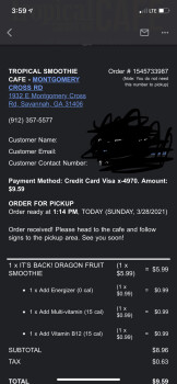 Tropical Smoothie Cafe, East Montgomery Cross Road, Savannah, GA, USA photo #1