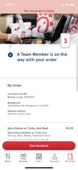 Avaliação do consumidor - Segurança alimentar Chick-fil-A, North Weber Road, Bolingbrook, IL, USA We bought it later that night we had vomit and d... foto #3