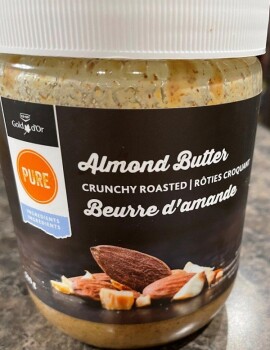 Food Recall Co-op Gold Pure Almond Butter-Crunchy Roasted - recalled due to undeclared allergen The CFIA announc... photo #1