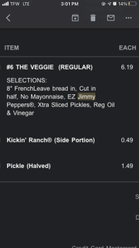 消费者评论 - 食品安全 Jimmy John's, West North Street, Normal, IL, USA Two orders on April 6th & April 9th both from that... 照片 #2