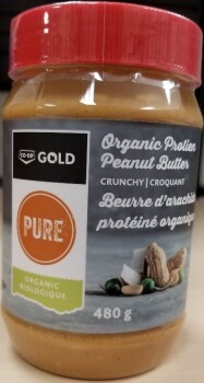 Retiro de alimentos Co-op Gold Organic Protien Peanut Butter Crunchy-recalled due to undeclared almond The CFIA announce... foto #1