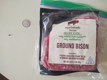 Consumer Review - Food Safety Ground Bison, Walmart Supercenter, 2350 S Pleasant Valley Rd, Winchester, VA, USA Ground bison I fou... photo #3
