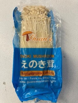 Food Recall Guan’s Enoki Mushroom - recalled due to potential Listeria contamination Company name: Guan’s Mushro... Foto #1