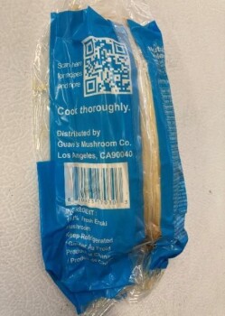 Food Recall Guan’s Enoki Mushroom - recalled due to potential Listeria contamination Company name: Guan’s Mushro... Foto #2