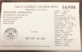 食品召回 Frozen, Cooked Diced Poultry Products - Health Alert due to Listeria Contamination The FSIS issued a... 照片 #2