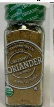 Food Recall Olde Thompson, Sun Harvest Organic Ground Coriander - recalled due to Salmonella Company name: Olde... photo #1