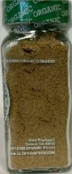 Food Recall Olde Thompson, Sun Harvest Organic Ground Coriander - recalled due to Salmonella Company name: Olde... photo #2