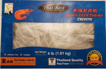 Food Recall Thai Best Black Tiger Shrimp Size 16-20 - recalled due to undeclared sulphites The CFIA announced th... photo #1