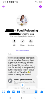 Consumer Review - Food Safety Pickle-Barrell Subs, 3330 Asbury Rd, Dubuque, IA 52002, USA I ordered subs from there on Tuesday Jun... photo #3