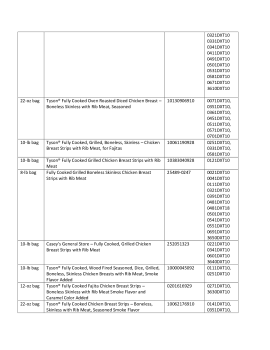 Food Recall Tyson Ready-To-Eat Chicken Products - recalled due to potential Listeria UPDATE July 13, 2021

Thi... photo #2