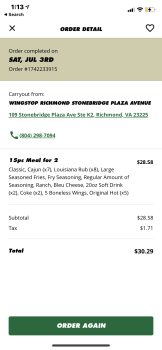 Wingstop, Stonebridge Plaza Avenue, Richmond, VA, USA photo #1