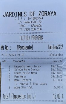 Consumer Review - Food Safety Restaurante Granada Tablao Flamenco Jardines de Zoraya, Calle Panaderos, Granada, Spain Venimos de f... photo #1