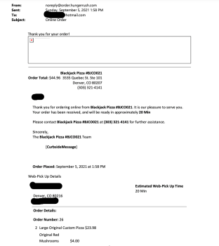 Blackjack Pizza & Salads, 3535 Quebec Street, Denver, CO, USA photo #2