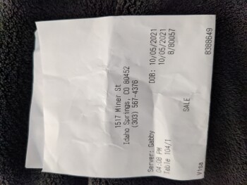 Consumer Review - Food Safety Beau Jo's Idaho Springs, Miner Street, Idaho Springs, CO, USA Ate a "motherlode" pizza at about 3pm... photo #2