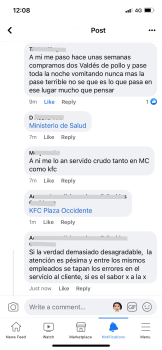 Consumer Review - Food Safety KFC San Ramón, Los Parques, Alajuela Province, San Ramón, Costa Rica Ayer en la noche comí un combo... photo #2