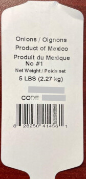 Retiro de alimentos Gwillimdale Farms Onions from Mexico - recalled due to Salmonella The CFIA announced the recall of G... foto #2