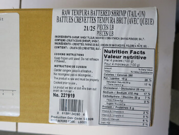 نذكر الطعام Northern King and Thai Gold Shrimp Tempura - recalled due to undeclared allergens The CFIA announced... صورة فوتوغرافية #6