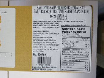 نذكر الطعام Northern King and Thai Gold Shrimp Tempura - recalled due to undeclared allergens The CFIA announced... صورة فوتوغرافية #8