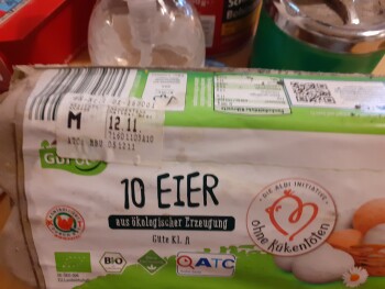 Consumer Review - Food Safety ALDI SÜD, Neidensteiner Straße, Waibstadt, Baden-Württemberg, Germany Frische Bioeier aus Aldi in Wa... photo #2
