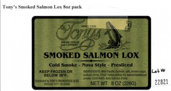 食品召回 Wild Cold Smoked Keta Salmon Lox products - recalled due to listeria Oregon Lox Company of Eugene, O... 照片 #7