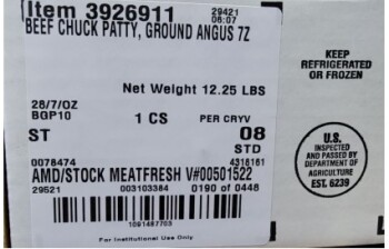 نذكر الطعام Gold Canyon Meat CO raw ground beef patties - recalled due to extraneous materials The FSIS announce... صورة فوتوغرافية #2