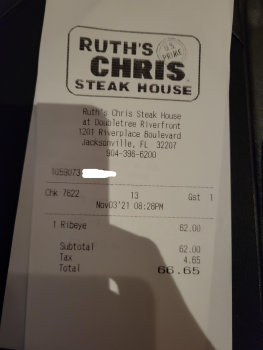 Ruth's Chris Steak House, Crown Plaza Hotel, Riverplace Boulevard, Jacksonville, FL, USA foto #1