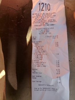 Reseña del consumidor - Seguridad alimentaria McDonald's, North Peoria Avenue, Tulsa, OK, USA Last night my family and I went there my son and his... foto #3
