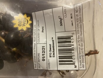 Black grapes, M&S Simply Food, Camden High Street, London, UK photo #1