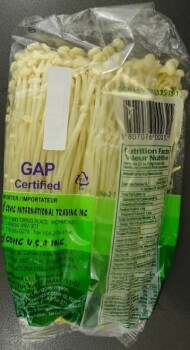 Rappel d'aliments Jongilpoom brand Enoki Mushroom - recalled due to Listeria monocytogenes Covic International Trading... photo #2