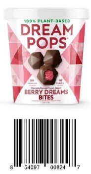نذكر الطعام Dream Pops Bites - recalled due to may contain undeclared milk Dream Pops is voluntarily recalling s... صورة فوتوغرافية #2