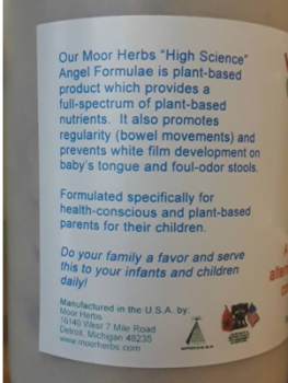 نذكر الطعام Moor Herbs Angel Formula Infant formula - recalled due to Possible Health Risk Moor Herbs is recalli... صورة فوتوغرافية #2