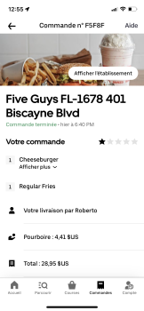 消费者评论 - 食品安全 Burger , Five Guys, Biscayne Boulevard, Miami, FL, USA I was by myself , terrific night 
bayside ch... 照片 #1