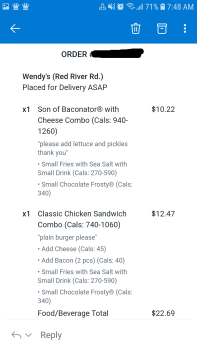 Consumer Review - Food Safety Wendy's, Red River Road, Thunder Bay, ON, Canada Normally the food is 8/10 I'd say with the constant... photo #2