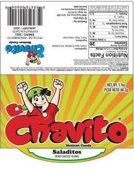 Food Recall El Chavito Saladitos products - recalled due to potential lead contamination EL CHAVITO, INC. is rec... Foto #1