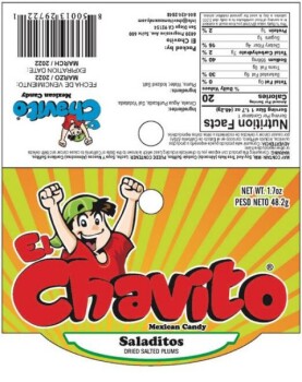 Food Recall El Chavito Saladitos products - recalled due to potential lead contamination EL CHAVITO, INC. is rec... Foto #2