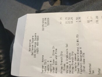 Consumer Review - Food Safety Nordstrom Grill, Bellevue Square, Bellevue, WA, USA We had guests here on Saturday, February 5th a n... photo #2