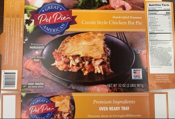 نذكر الطعام GREAT AMERICAN Creole Style Chicken Pot Pie - recalled due to undeclared soy The FSIS announced the... صورة فوتوغرافية #2