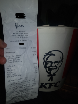 消费者评论 - 食品安全 KFC Montgeron, rue Du Bac D'Albon, Montgeron, France Poulet,  Tombé malade 1. Quelques heures après... 照片 #2