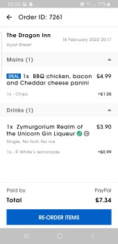 Consumer Review - Food Safety The Dragon Inn, Hurst Street, Birmingham, UK Ordered a chicken bacon bbq panani with chips, now I ha... photo #1