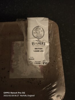 消费者评论 - 食品安全 Morrisons, Bridge Street, Downham Market, UK Joint of lamb from here, cooked well done 2 hours after... 照片 #1