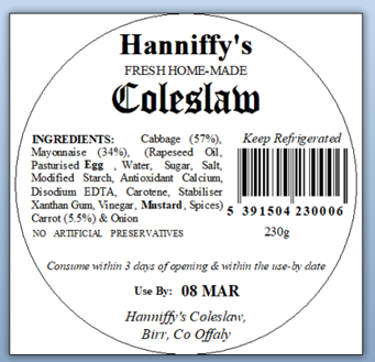 Food Recall Products Containing Shredded Cabbages or Carrots  - recalled due to Listeria The FSAI announced the... photo #3
