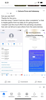 消费者评论 - 食品安全 Cohuna Pizza & Takeaway, Market Street, Cohuna VIC, Australia Collected Pizza at 7:30pm as we came i... 照片 #5