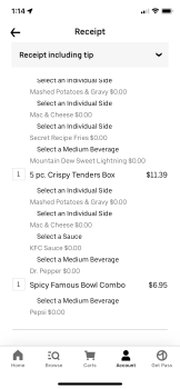 Consumer Review - Food Safety KFC, Q Street, Omaha, NE, USA I got it through Uber eats and the chicken wasn’t fully cooked through... photo #2